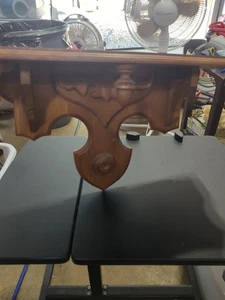 Vintage Walnut Mantel Clock Wall Shelf - Picture 1 of 8