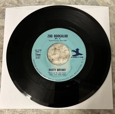Jazz Funk 45 RUSTY BRYANT “Zoo Boogaloo / Zoo Boogaloo (Pt 2) On Prestige Ex. - Image 1 of 4