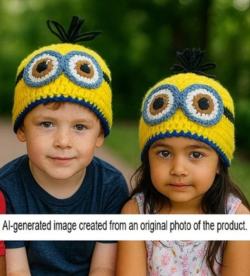 Sombrero estilo minion tejido a mano Foto 1 de 4