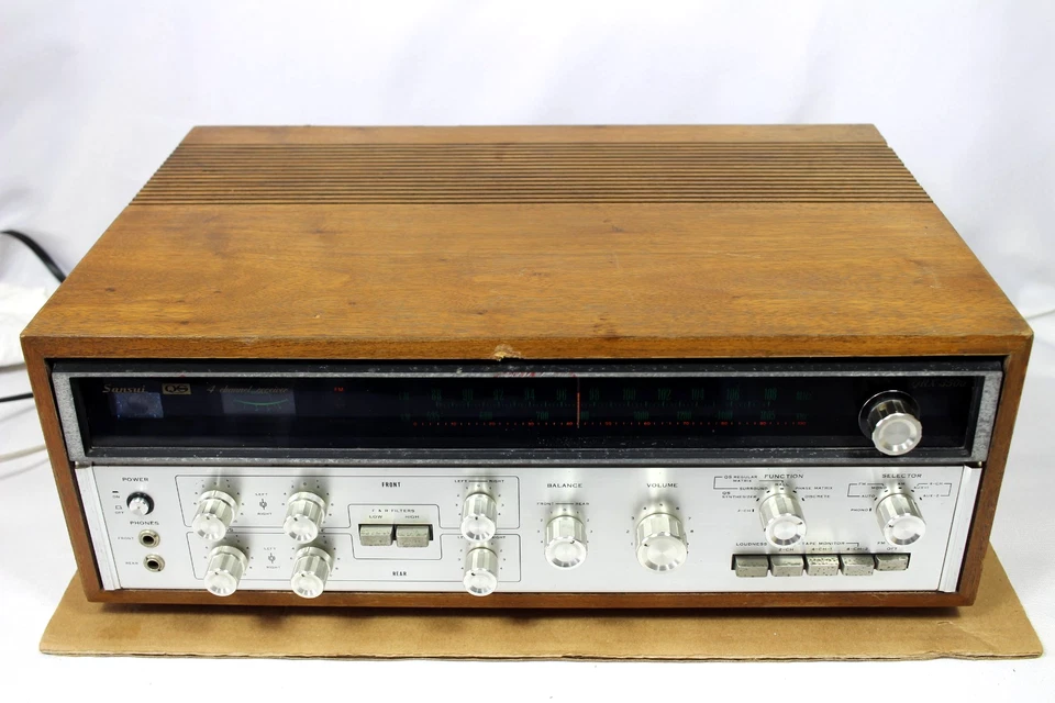 VINTAGE SANSUI QRX-3500 4-CHANNEL RECEIVER TESTED & WORKING GOOD BUT SOLD AS-IS - Image 1 of 4