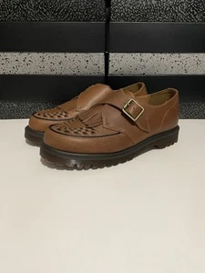 Nuevo Dr. Martens LA004 Ramsey Monk KLT Creepers de cuero marrón para hombre talla 10 RARO - Imagen 1 de 6