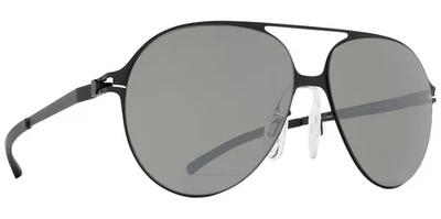 Gafas de sol de aviador Mykita Hansi negras mate - 10015411 - Hechas en Alemania Foto 1 de 3