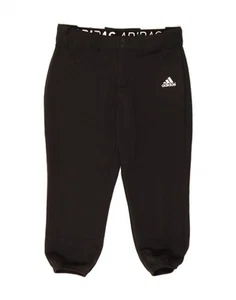 ADIDAS Womens Aeroready Joggers Capri Trousers Medium W30 L21 Black CS74 - Picture 1 of 3