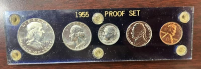 1955 US Proof Set in Blue Capital Plastic Holder - Image 1 of 4