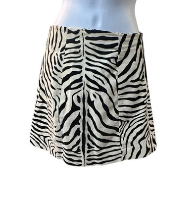 Minifalda Cache Estampado Cebra Negra Blanca Estampado Animal Y2K Talla Grande Foto 1 de 4