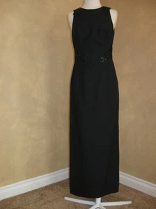 Alyce Designs Formal Negro Corte Espalda Cuentas Encaje Baile de graduación Dama de honor Talla 8 - Imagen 1 de 8