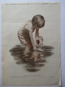 De colección. Anuncio de revista CREMA OF WHEAT 1912 "JOVEN CON VELERO" - Imagen 1 de 1