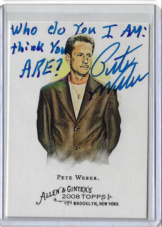 Tarjeta autografiada por Pete Weber 2008 Allen and Ginter Who Do You Think You Are I Am Foto 1 de 4