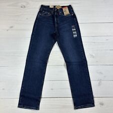 Levi's 501 Original Jeans Denim Women's 25x30 Button Fly Straight Leg Blue