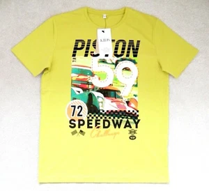 NEU MIT ETIKETT JUNGEN M&S SPEEDWAY T-SHIRT 13-14 JAHRE NEU SOMMER URLAUB OBERTEIL SHORTS GELB - Bild 1 von 7
