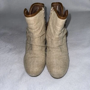 MUDD MD Maiko Natural WEDGE Ankle Boot Size 6M - Picture 1 of 9