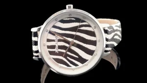 SCHMUCKJAGD DAMEN QUARZ UHR " SAFARI COLLECTION" LEDERBAND + KRISTALL " ZEBRA" - Bild 1 von 6