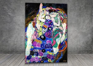 Gustav Klimt The Virgin FRAMED CANVAS PAINTING PRINT ART 608x - Picture 1 of 8
