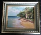 FRAMED ORIGINAL OIL on CANVAS PAINTING .. signed J.AKERS