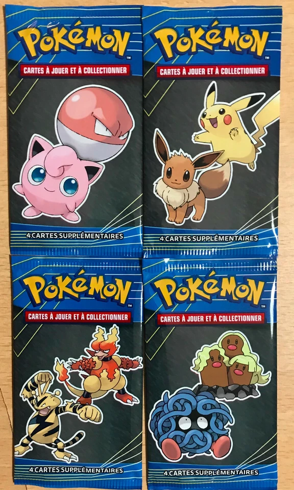 LOT DE 4 BOOSTER CARTE POKEMON MACDONALD'S 2019 MACDO MAC DONALD'S ART-SET