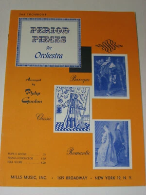 Period Pieces for Orchestra 2nd Trombone Arranged by Philip Gordon Sheet Music - Image 1 of 4