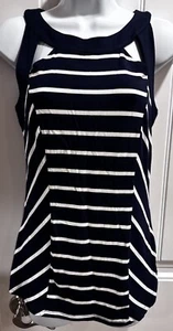 INC International Concepts gestreiftes Cut Out Top, Größe M - Bild 1 von 14