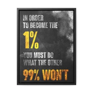 Motivational Wall Art Canvas, Inspiring Quote for Home Office, Gallery Wraps, - Picture 1 of 13