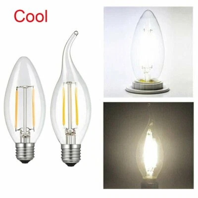 5PCS Edison Light Bulbs 2/4/6W Cold White Filament Lighting Bulb E26/E12 Lamp - Image 1 of 4