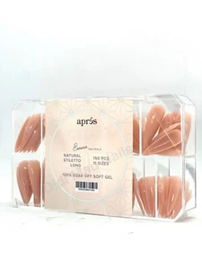 Apres Gel-X Neutrals Natural Emma Stiletto Puntas Largas 150 Piezas - 11 Tamaños - Imagen 1 de 1