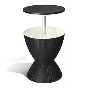 Height Adjustable Outdoor Cooler Table with 8 Gallon Capacity All Weather Patio - Picture 1 of 12