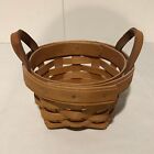 Longaberger 1997 Thyme Booking Basket w/ Double Leather Handles