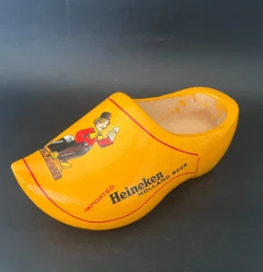 Heineken Holland Beer Wooden Shoe Clog Van Munching Co Advertising Bar Decor - Picture 1 of 6