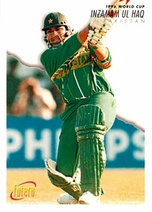 1996 PAKISTAN Cricket Card INZAMAM-UL-HAQ World Cup - Imagen 1 de 2