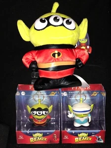 DISNEY PIXAR REMIX TOY STORY ALIEN THE INCREDIBLES PLUSH & FROZONE ACTION FIGURE - Picture 1 of 9
