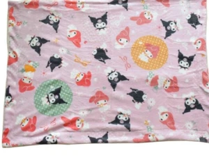 Kuromi My melody Flannel Blanket Sanrio 100x70cm Fluffy from Japan - Picture 1 of 17
