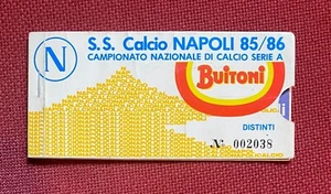 ABBONAMENTO CALCIO NAPOLI 1985/86 Stadio San Paolo Distinti N°002038 - Foto 1 di 3