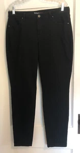 Style & Co Denim Womens Size 12 Curvy Tummy Control Skinny Leg Black Jeans Pants - Picture 1 of 4