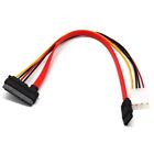 7+15Pin Serial ATA Sata Data Power to IDE 4P Combo Extension Cable Connector 22P
