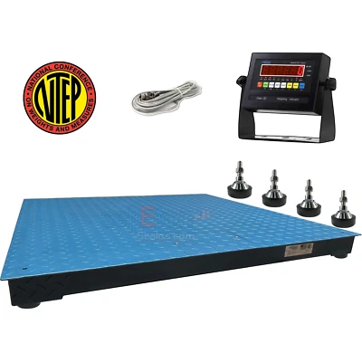 NEW Floor Scale Pallet Size Rs-232 Port 5000 X 1 Lb 48" X 48" (4' X 4')   - Image 1 of 4