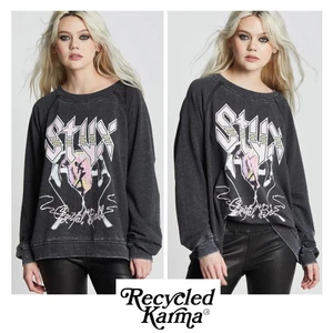 RECYCLED KARMA Styx Crystal Ball Sweatshirt Small NWOT Retails $73 RK-3 - Picture 1 of 3