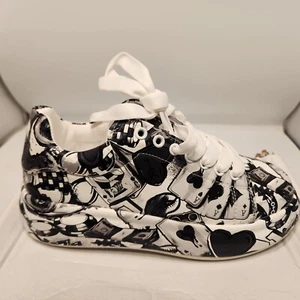 New Women Graffiti Thick-soled Increased Outdoor Casual Sneakers Shoe Size W 5.5 - Picture 1 of 6