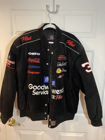 Vintage GOODWRENCH SERVICE DALE EARNHARDT #3 Black 2XL JH DESIGN / NASCAR Jacket Cover
