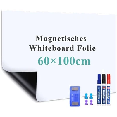 Magnetische Whiteboard Folie Selbstklebend 60x100cm Weiß für Schule Büro Kreativ - Bild 1 von 2