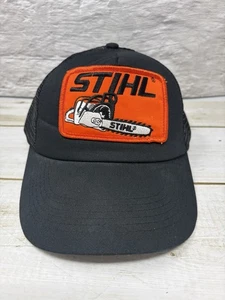 Motosierra Stihl Outfitters Ropa Negra Snapback Sombrero Gorra Camionero Parche Naranja - Imagen 1 de 9