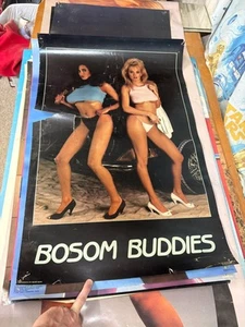 #391 Vintage Poster 34x22.5 1986 Hot Blonde & Brunette Bosom Buddies Man Cave - Picture 1 of 7