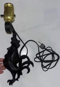 Rustikale Vintage Guss Hahn Wandleuchter Lampe schwarz Kunststoff funktioniert - Bild 1 von 3