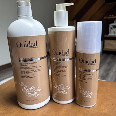 Ouidad Curl Shaper shampoo ,Weightless Cleansing Conditioner, 3in1 Milk Large 3 - Image 1 of 4