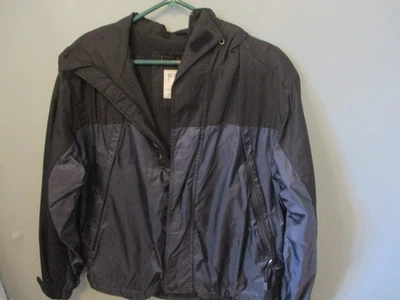 OLD NAVY MEN'S HOODED JACKET, BLACK/GRAY SIZE S - Image 1 of 4