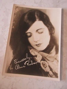 ALMA RUBENS - AUTOGRAPH 5X7 B&W PHOTO COA - Picture 1 of 5