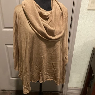 Corazones Tejidos ~ L Tejido Capucha Cuello Cubierta/Estilo Poncho Ideal para Capas Foto 1 de 4