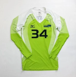 Mizuno Borinquen Coqui Volleyball Practice LS Jersey Women's M Green White - Picture 1 of 2