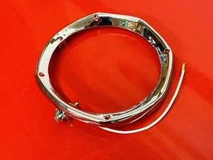 LAMBRETTA SX150 SX200 CHROM SCHEINWERFERFELGE MIT KABEL - Bild 1 von 7
