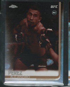 2019 Topps UFC Chrome #42 Alejandro Perez SEPIA SET BREAK 