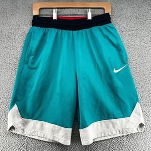 Nike Dri-Fit Pantaloncini Basket Uomo M Bianco Teal Leggero Palestra Atletica - Foto 1 di 8
