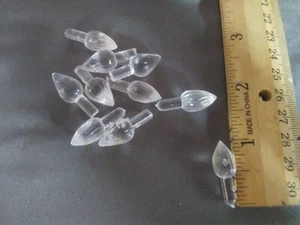 Vtg Narco Clear White Medium Flame Twist Light Ceramic Christmas Tree Bulbs (10) - Picture 1 of 2
